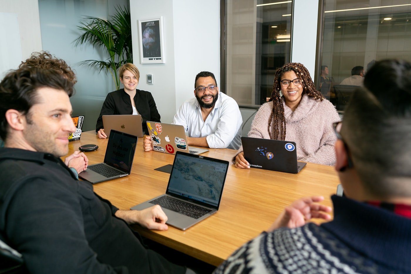 Equipe ändra em reunião de trabalho